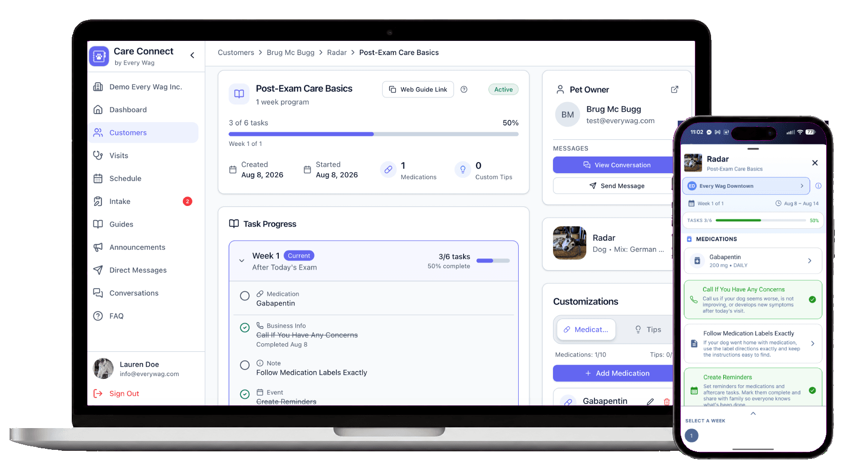 Care Connect dashboard showing visit and patient workflow visibility